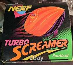 Vintage NERF TURBO SCREAMER 9 Football Black & Purple Kenner 1991 Rare NIB