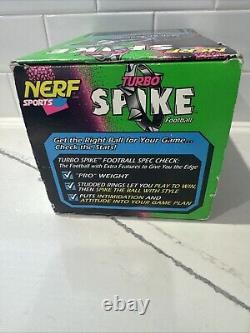 Vintage NERF Turbo Spike 8 Foam Football Kenner Tonka 1996 New In Box