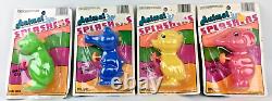 Vintage NEW 4 ANIMAL SPLASHERS Sealed Water Gun Toys 1960s 1970s Park Plastic