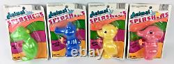Vintage NEW 4 ANIMAL SPLASHERS Sealed Water Gun Toys 1960s 1970s Park Plastic