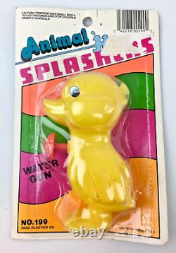 Vintage NEW 4 ANIMAL SPLASHERS Sealed Water Gun Toys 1960s 1970s Park Plastic