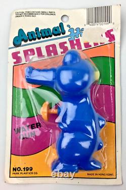 Vintage NEW 4 ANIMAL SPLASHERS Sealed Water Gun Toys 1960s 1970s Park Plastic