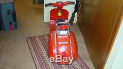 Vintage National Red Moped/Vespa Scooter Pedal Car