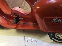 Vintage National Red Vespa type Scooter Pedal Car