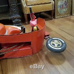 Vintage National Red Vespa type Scooter Pedal Car Circa 1950