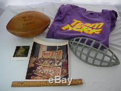 Vintage Nerf Football Wood Pattern Prototype Sample Employee Shirt Kenner Hasbro