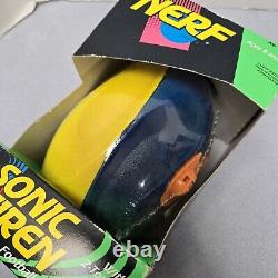 Vintage Nerf Sonic Siren Football 1993 Kenner Yellow & Blue Rare New Sealed