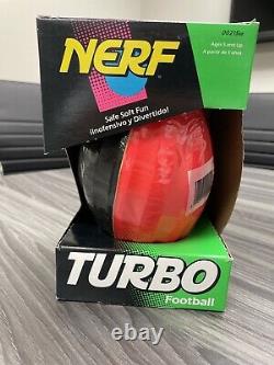 Vintage Nerf full Size Turbo Football Foam Red Black NEW IN BOX