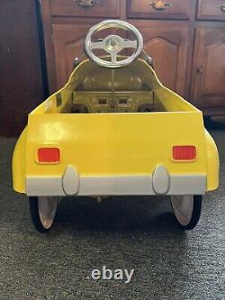 Vintage New York City Checker Taxi Cab Metal Toy Pedal Car, 35 by Burns Novelty