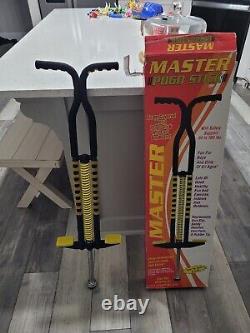 Vintage Newithopen Box S. B. I. Enterprises Master Pogo Stick Yellowithblack