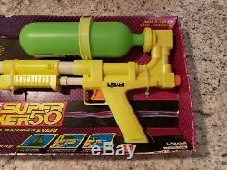 Vintage Nos 1990 Larami Super Soaker 50 & 100 Water Squirt Gun RARE