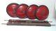 Vintage Official Soap Box Derby 2 Axles and 4 Red 12 Wheel Set