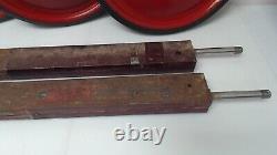 Vintage Official Soap Box Derby 2 Axles and 4 Red 12 Wheel Set