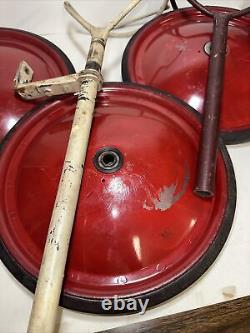 Vintage Official Soap Box Derby 2 Drive Steering 4 Official Red 12 Wheel Set