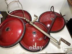 Vintage Official Soap Box Derby 2 Drive Steering 4 Official Red 12 Wheel Set