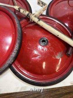 Vintage Official Soap Box Derby 2 Drive Steering 4 Official Red 12 Wheel Set