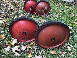 Vintage Official Soapbox Derby Four 12 Wheels/Tires and Two Axles