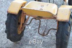 Vintage Old Soviet Russian Made Pedal Driving Children Toy Tractor