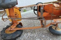 Vintage Old Soviet Russian Made Pedal Driving Children Toy Tractor