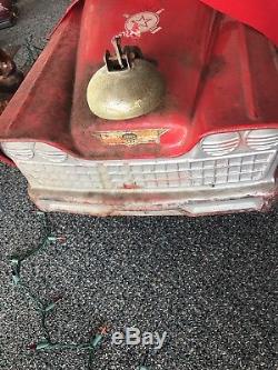 Vintage Original 1950's-60's Murray Fire Chief Pedal Car Metal Toy Ride