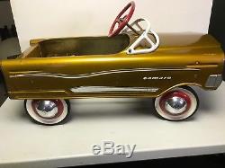 Vintage Original 1960's Murray Camaro Pedal Car Gold Red White Not Restored