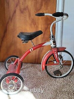 Vintage Original AS Found Murray MERCURY Red Trike Tricycle Rocket Handlebars