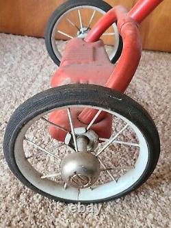 Vintage Original AS Found Murray MERCURY Red Trike Tricycle Rocket Handlebars