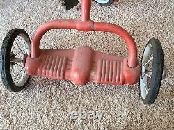 Vintage Original AS Found Murray MERCURY Red Trike Tricycle Rocket Handlebars