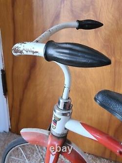 Vintage Original AS Found Murray MERCURY Red Trike Tricycle Rocket Handlebars