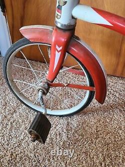 Vintage Original AS Found Murray MERCURY Red Trike Tricycle Rocket Handlebars