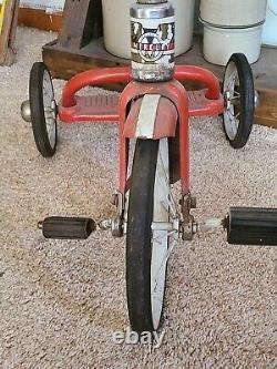 Vintage Original AS Found Murray MERCURY Red Trike Tricycle Rocket Handlebars