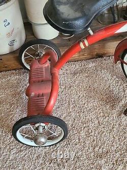 Vintage Original AS Found Murray MERCURY Red Trike Tricycle Rocket Handlebars