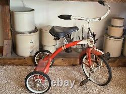 Vintage Original AS Found Murray MERCURY Red Trike Tricycle Rocket Handlebars