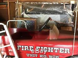 Vintage Original Amf Fire Fighter Unit No 508 Fire Engine Truck Pedal Car