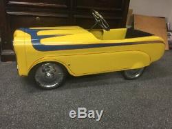 Vintage Original Custom Pedal Car Yellow