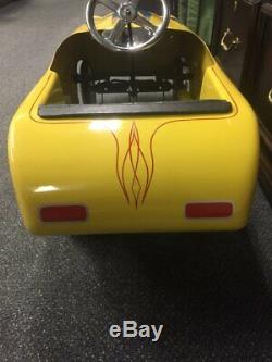 Vintage Original Custom Pedal Car Yellow