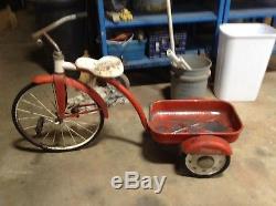 Vintage Original Cycle Tricycle Wagon / Pedal Wagon Rare