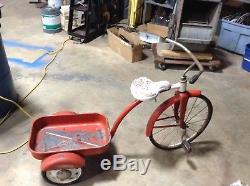 Vintage Original Cycle Tricycle Wagon / Pedal Wagon Rare