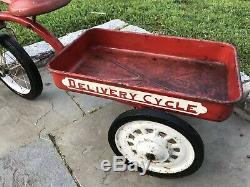 Vintage Original Garton Delivery Cycle. Antique Tricycle Wagon Pedal Car, Rare