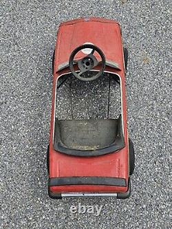 Vintage Original Metal BMW Roadster Pedal Car with All Steel Body Working