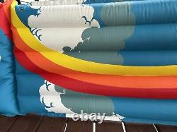 Vintage Paradise LA 66 Rainbow Pool Float Inflatable Mat Made In Taiwan EUC