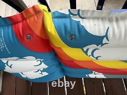 Vintage Paradise LA 66 Rainbow Pool Float Inflatable Mat Made In Taiwan EUC