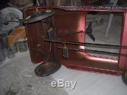 Vintage Pedal Car AMF Hook & Ladder Pumper 519 Fire Truck Original Paint OEM