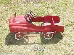 Vintage Pedal Car Fire Truck Collectible