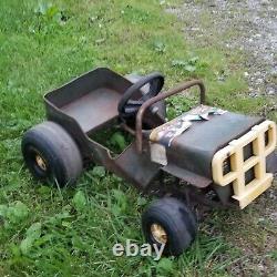 Vintage Pedal Car Jeep Bandeirante Brazil 1970s RESTORATION PROJECT RARE