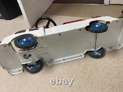 Vintage Pedal Car Metal White and Toy truck Junior Kids Ride On Toy