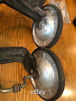 Vintage Pedal Car-Scooter-Wagon Wheel Set Of 4 With Axels Metal