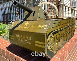 Vintage Pedal Car Tank RARE US ARMY Military Vehicle Toy Home Decor M99 Truck