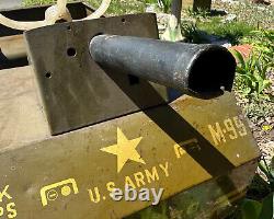 Vintage Pedal Car Tank RARE US ARMY Military Vehicle Toy Home Decor M99 Truck