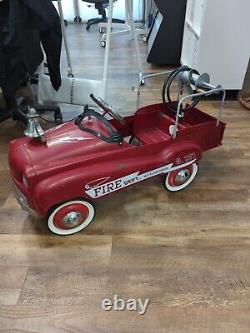 Vintage Pedal Fire Truck by Burns Novelty